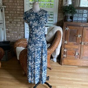 KIRAGRACE KIRA GRACE CAP SLEEVE SLIT DRESS PROFENCE FLORAL LARGE NEW